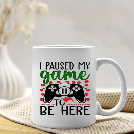 1pc.My Game, Cartoon Mug, Give to Girlfriend, Give to Family, Give to Best Friend, Give to Boss's Holiday Gift, White Cup, Black Cup. Suitable for All Seasons.11oz