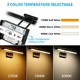 thumbnail image 3 of 2 Pack LED Picture Light, Swivel Metal Artwork Lamps, 15.75 Inch, 2700K/3000K/4000K Selectable, Plug-n-Play & Hardwire Art Lighting, Black, 3 of 7
