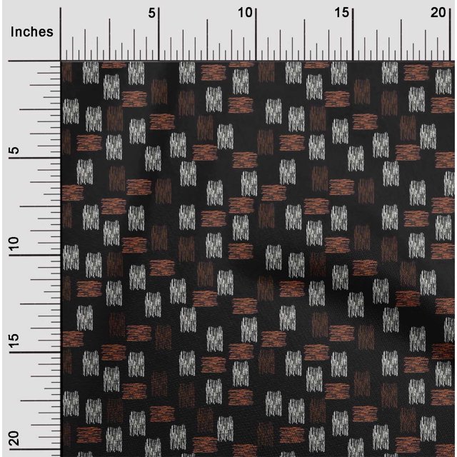 oneOone Georgette Viscose Fabric Brush Stroke Ikat Print Fabric BTY 42 Inch Wide