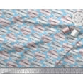 thumbnail image 3 of Soimoi Blue Rayon Fabric Circle & Heart Fabric Prints By Yard 56 Inch Wide, 3 of 3