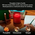 thumbnail image 2 of MEHOOM Pumpkin & Spice Wood Wick Scented Candle, 20oz Large Beeswax & Soy Blend, Clean Burning 100-Hour Candle, Cozy Gift for Home Decor, 2 of 5