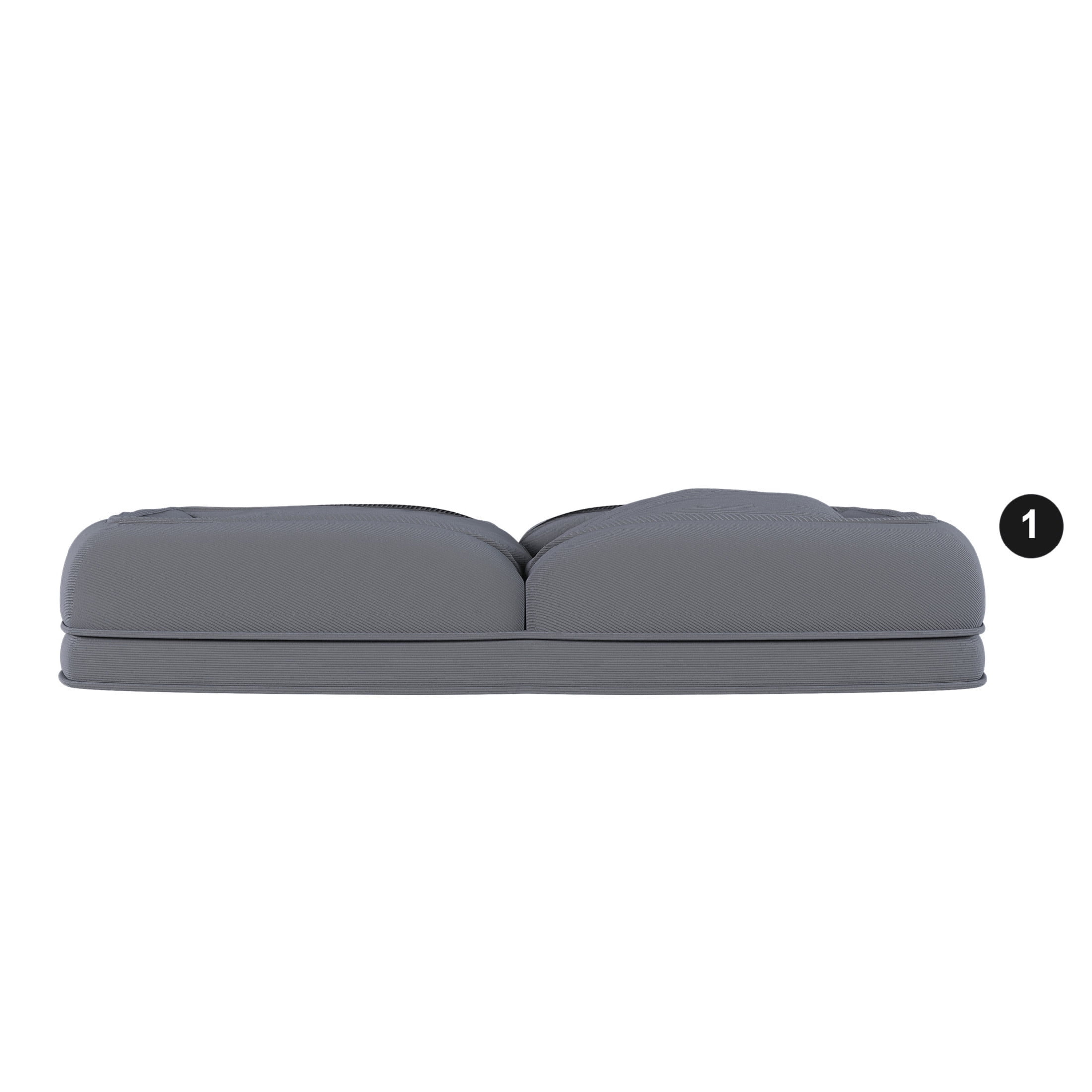 Noble House Adjustable Floor Sofa Bed with 5 Reclining Positions and 2 Pillows, Gray