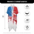 thumbnail image 6 of HELLHERO Polyester Bathing Suit Cover Up for Beach Lightweight Free Size Long Kimono Swimsuit Cover Up American Flag Design, 6 of 6