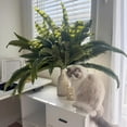 thumbnail image 5 of CQURE 42-Inch Artificial Boston Fern Plants, 48 Fronds Realistic Fake Bushes for Indoor & Outdoor Decor, 2 Pack, 5 of 9