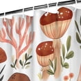 thumbnail image 3 of Colorful Mushroom Leaf White Pattern Shower Curtain 36"x72" ,Bathroom Decorative Shower Curtains Set with 12 Hooks,Modern Waterproof Washable Shower Curtain, 3 of 6
