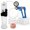 Blue + Protected Gauge, variant on LeLuv® Maxi Penis Pump w/ Blue Handle, Clear Hose | Donut, 4 Constriction Rings | 9" x 2.00" Vibrating Cylinder