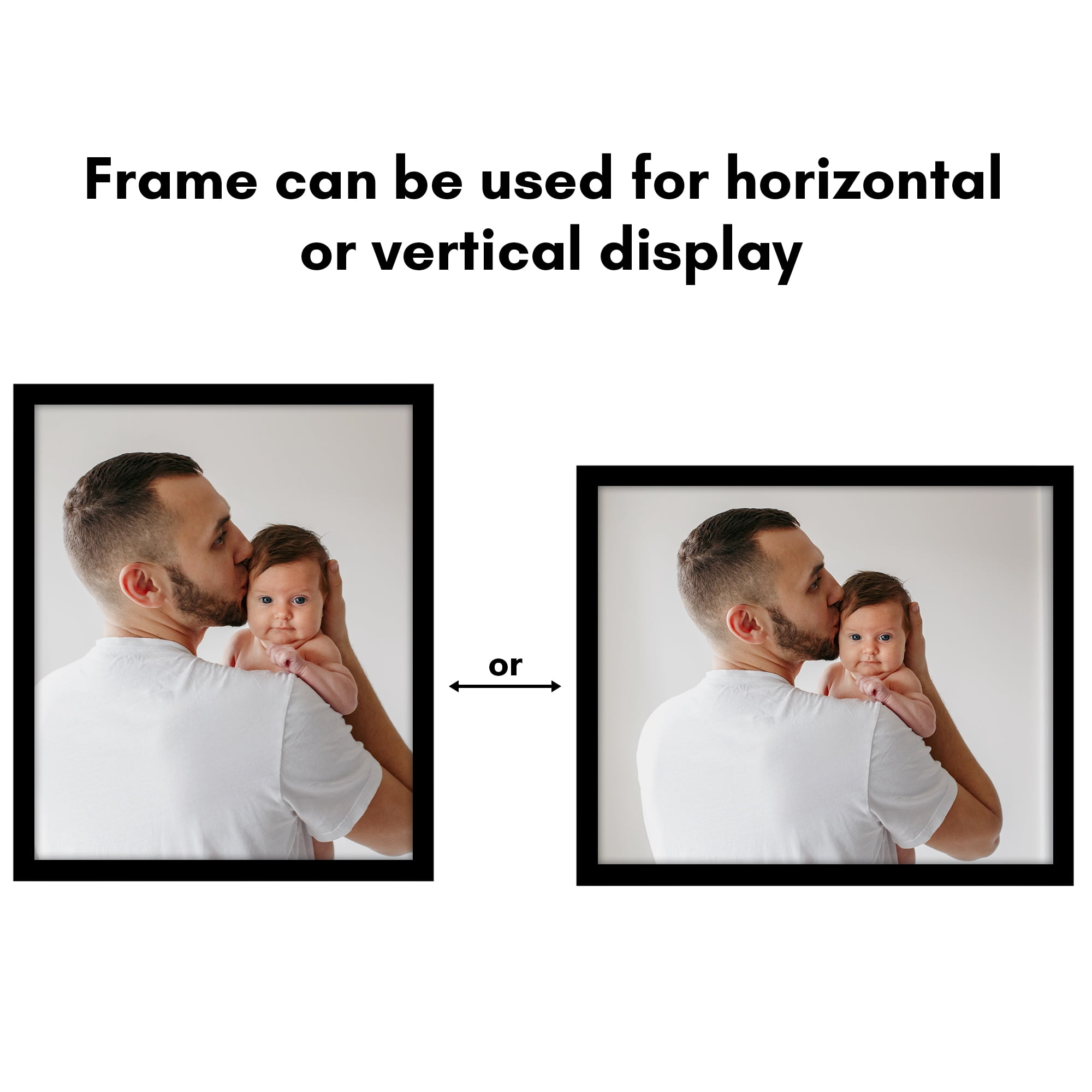 Americanflat 20x24 Picture Frame with Polished Plexiglass Wide Photo Frames Made Vertical Horizontal - Black
