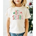 thumbnail image 2 of Big Sister Candy Cane Stripes Shirt for Girls Cute Festive Christmas Sibling Graphic Tee Natural Shirt Youth Medium, 2 of 5