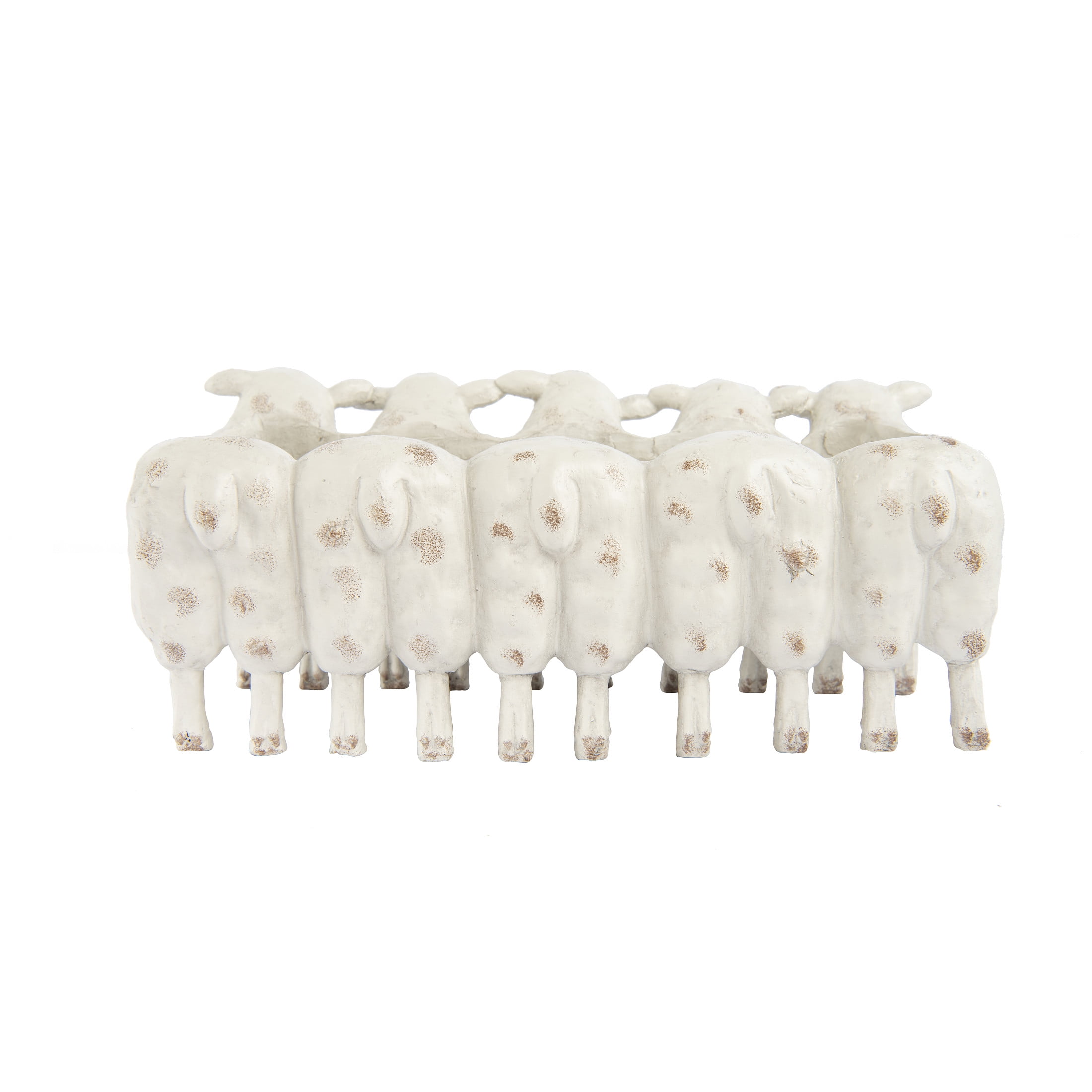Creative Co-Op Farmhouse Resin Sheep Planter, White
