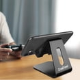 thumbnail image 6 of CreaDream Phone Stand for Desk, Cell Phone Stand Holder, Aluminum Desktop Stand Compatible with Switch, All Smart Phones, iPhone  16 15 14 13 12 Pro Max Mini-Black, 6 of 7