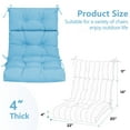 thumbnail image 4 of High Back Chair Cushions Set of 2, Adirondack Chair Cushion with Waterproof, Rocking Chair Cushion for Outdoor Patio, Garden Porch 45”x 22”x 4(blue sky）, 4 of 7
