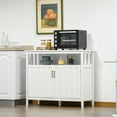 thumbnail image 5 of HOMCOM Kitchen Sideboard, Buffet Cabinet with 2 Doors, and Adjustable Shelves for Dining Room, White, 5 of 8