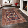 thumbnail image 2 of Alfombra persa con diseño turco para hotel, sala de estar, mesa de centro, sofá, antideslizante, lavable, 2 of 5