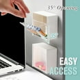 thumbnail image 6 of Shower Nozzle Clearance! FNGZ Self-Adhesive Small Storage Box, Wall Mounted Storage Storage Storage Box Box Creative Wall Flip Up Storage Small Home Box Transparent Object Bathroom Products, 6 of 9