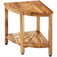 thumbnail image 2 of Solid Teak Wood Shower Seat, Corner Design, 18.5" Tall, 15.5" Wide, Heavy-Duty 500LB - Bathroom & Outdoor Shower Stool, 2 of 10