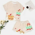 thumbnail image 4 of Cartoon Cake 2 Pack Women’s Pajama Set Print Sleepwear And Shorts Y2k Loungewear Sets S-5XL, 4 of 7
