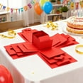 thumbnail image 2 of Explosion Box DIY Explosion Gift Box,5 Layer Snack Explosions Boxes with tape and Ribbon,Surprise Case DIY Gifts Cardboard,Scrapbooking For Gift Explosions Boxes, 2 of 10