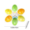 thumbnail image 3 of OEFNTAC Easter Egg Tray Ceramic Holder 6.4x1.2in Multi Slot Sturdy Glossy Finish Home Holiday Table Decorative Accent Desktop Snack Dessert Storage Party Host Gift Non-Slip Display, 3 of 6
