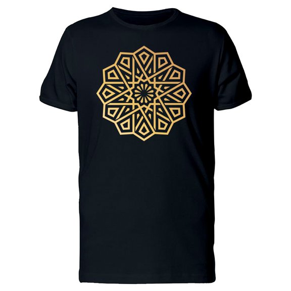 Abstract Golden Snowflake Tee Men's -Image by Shutterstock