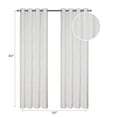 thumbnail image 3 of Maison Concepts Jacquard Panel W 8 Grom Leaves Gray 84" - Set of 2, 3 of 3