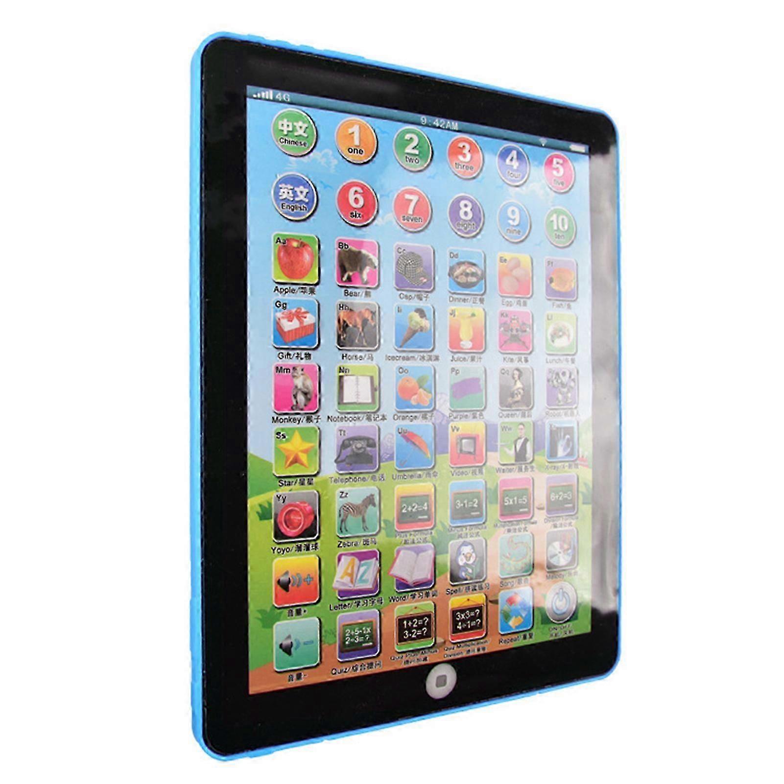 Kids Learning Tablet Touch Screen Eye Protection Abc Word Song Music ...