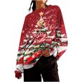 thumbnail image 2 of Aimik Hanes Christmas Shirts for Women Casual Pullover Tops Fashion Print Long Sleeve Crew Neck Basic Tee Shirts Fall Loose Light Weight Sweatshirts-Multicolor L, 2 of 5