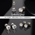 thumbnail image 4 of Limerencia Titanium Hypoallergenic CZ Flat Back Stud Earrings for Women 20G F136 Implant Grade, 6-Prong Nickel-Free Flat Screw Back, Cartilage Tragus Earring, 24H Comfort Wear for Sensitive Ears, 4 of 6