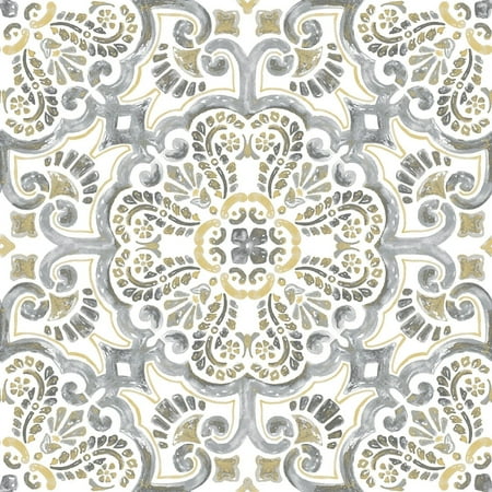 FloorPops FP4666 12 x 12 in. Norma Grey Peel & Stick Floor Tiles