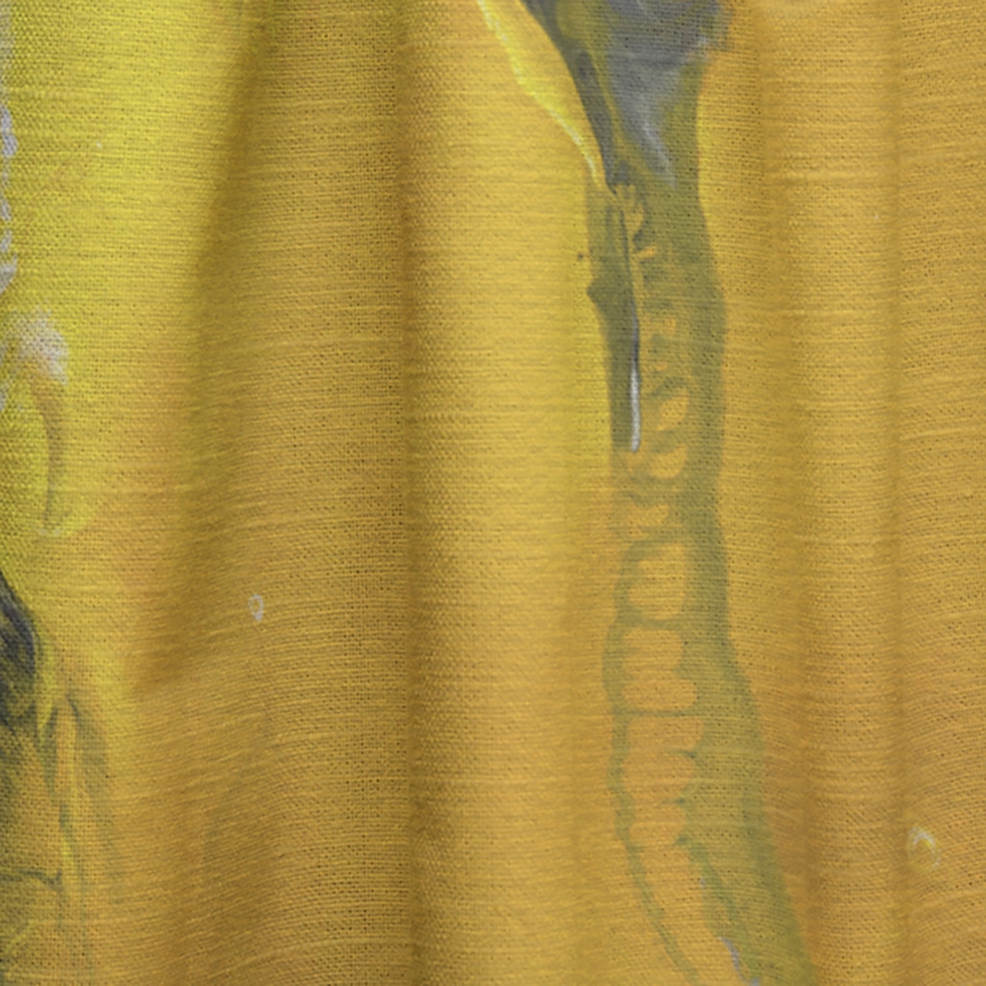 Designart 'Yellow Marbled III' Modern & Contemporary Curtain Panel