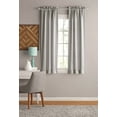 thumbnail image 2 of Your Zone Solid Blackout Curtain Panel Pair, Set of 2, Soft Silver, 30" W x 63" L, 2 of 10