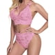 thumbnail image 5 of VISgogo Conjunto de lencería de mujer de 2 piezas, sujetador push-up transparente de ganchillo + panty de tiras de cintura media para novia, esposa, 4 colores VISgogo  moda, 5 of 6