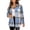 44# Blue, variant on Women Flannel Shacket Jacket Plaid Button down Long Sleeve Shirt Fall Jackets for Winter Clothes Casual Shackets with Pockets Cute Trendy Fashion Clothing Black S