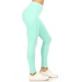 thumbnail image 4 of MOA Collection Women's Essential Full Length Leggings - Solid Color with Elastic Waistband, 4 of 6