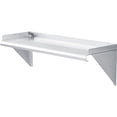 thumbnail image 2 of Global Industrial Wall Mount Shelf with 1-1/2" Lip 18 Gauge 430 Stainless Steel 36"W x 12"D, 2 of 3
