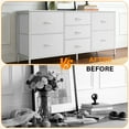 thumbnail image 2 of Bigleap 7-Drawer Fabric TV Stand with Wood Shelf - Versatile Media Console Dresser for Bedroom, Living Room & Small Spaces, Holds up to 50" TV, White, 2 of 9