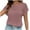 M765 Red, variant on Tfken Summer Women Tshirts Solid Color Crew Neck Short Sleeve Tops Breathable Daily Wear Female Soft Shirts Brown