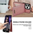 thumbnail image 6 of SaniMore for iPhone 14 Pro Max 6.7" Magnetic Wallet Case, PU Leather Case with Card Slot & Multi-Angle Kickstand Shockproof Protective Case for iPhone 14 Pro Max Women Men, Rosegold, 6 of 7