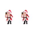 thumbnail image 4 of Muñeco colgante de Papá Noel Bearachild de resina rojo 2piezas, 4 of 5