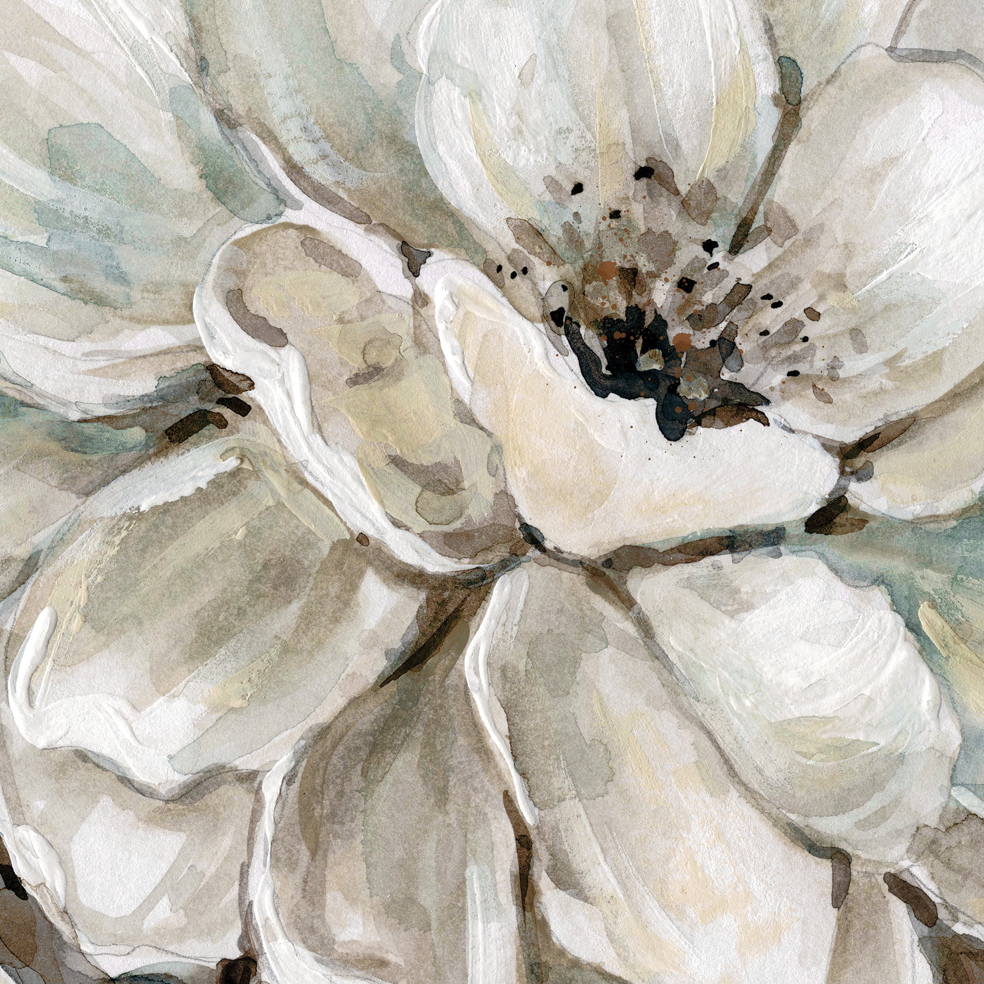 Masterpiece Art Gallery Neutral Bloom I Flower By Carol Robinson Canvas Art Print24" x 24"