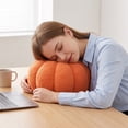 thumbnail image 4 of Yhmxh Soft Fluffy Pumpkin Throw Pillow, 3D Plush Sherpa Stuffed Pumpkin Cushion Decor, Cute Autumn Harvest Pumpkin Shaped Plush Toy for Sofa Couch Bed Farmhouse Thanksgiving Halloween Party Decor, 4 of 6