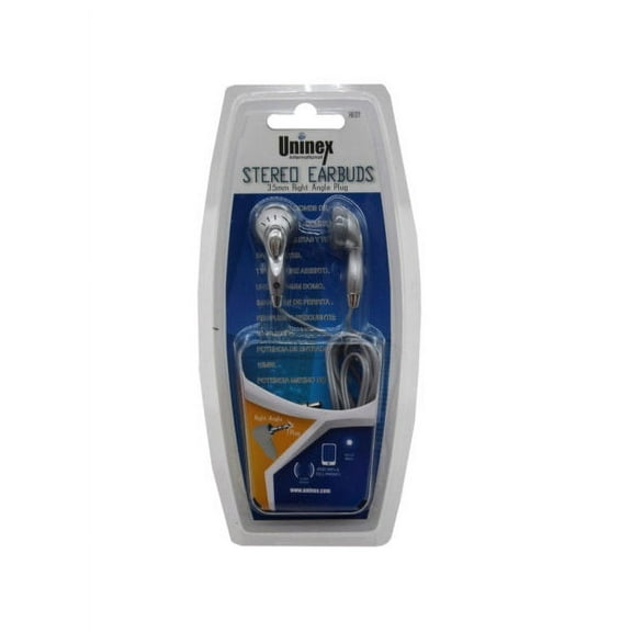 Stereo Earbuds with Right Angle Plug (Available in a pack of 18)