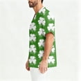 thumbnail image 4 of Fgvctg St. Patrick's Dayscrubs for Men Cute Shamrock Printed V Neck Short Sleeve Top Scrubs Stretchy Work Medical T Shirts Loose Scrub Nursing Uniforms Workwear Shirts with Pockets Light Green 5XL, 4 of 6