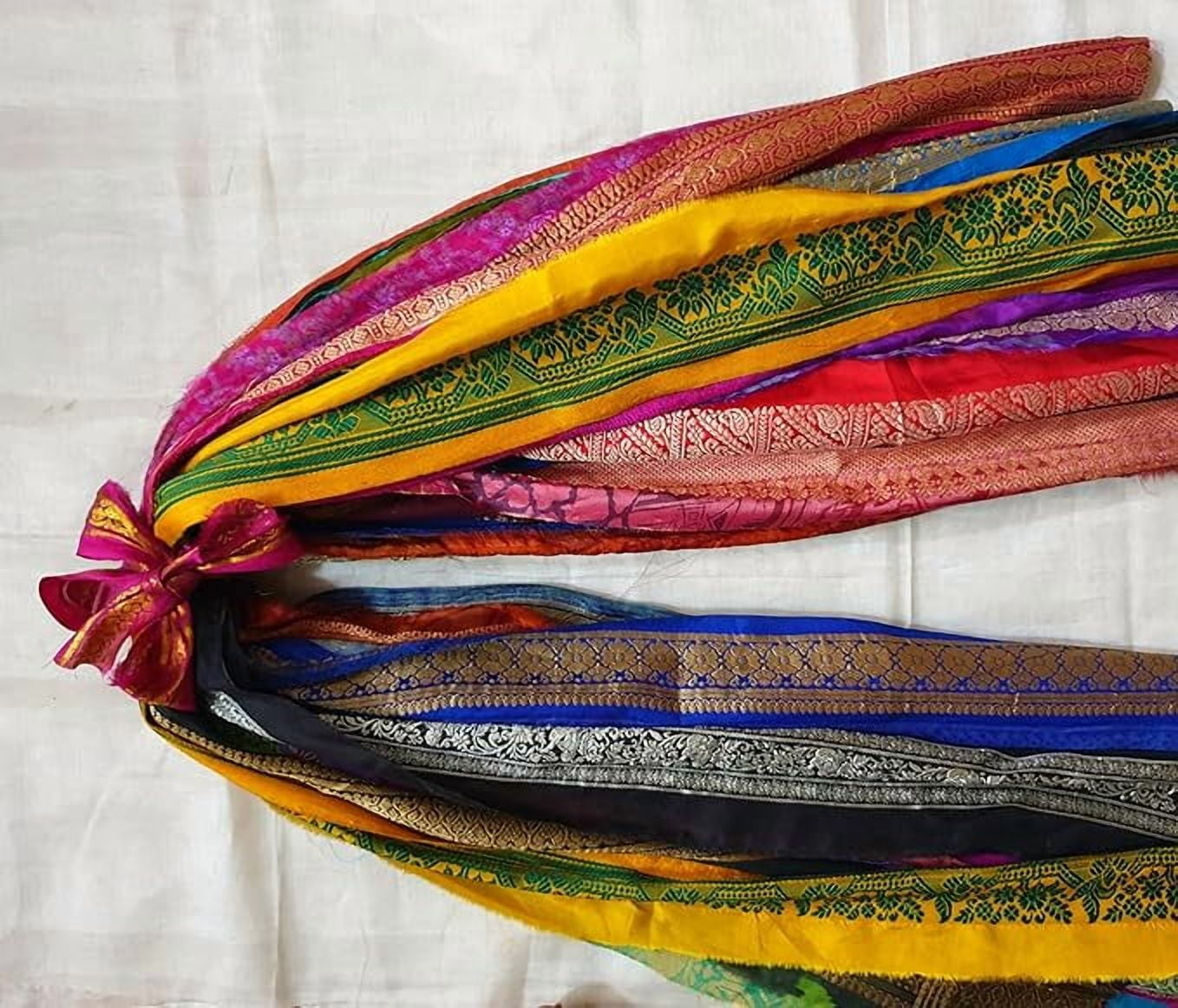 Vintage Sari Trim Lace Lot Ribbon Border 25 Pcs 1 Yard (36 inches) Each Total 25 Yards DS352
