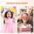 thumbnail image 3 of Juego de Corona tiara cumpleaños Unique Bargains diademas reina tono plateado rosa, 3 of 8