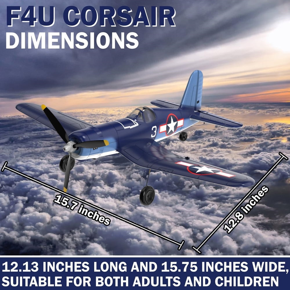 VOLANTEX F4U Corsair RC Airplane 4CH 2.4GHz Aerobatic Aircraft Remote Control Fixed Wingspan Plane