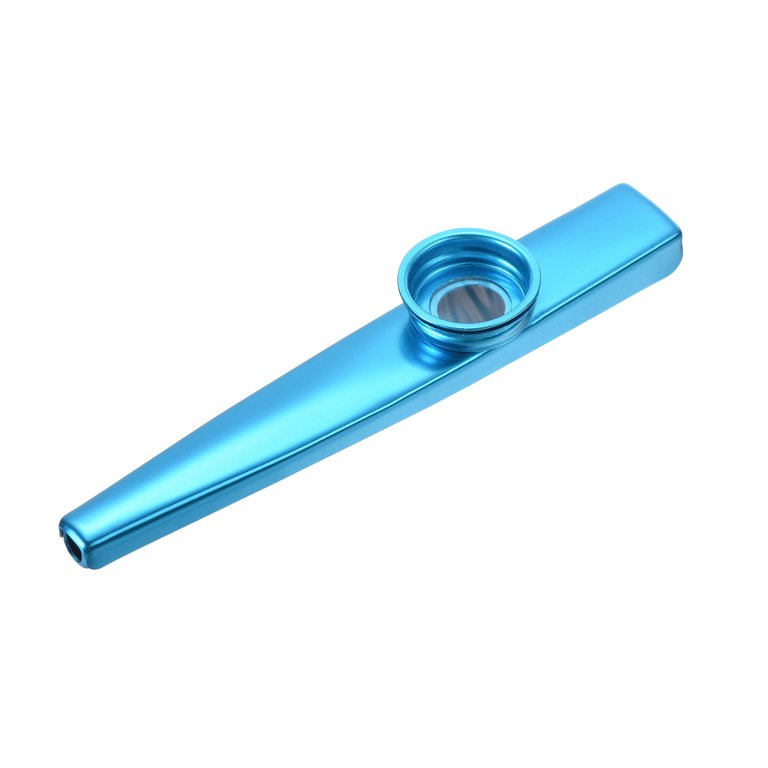 Uxcell Kazoo Musical Instrument Aluminum Alloy Blue with Beautiful