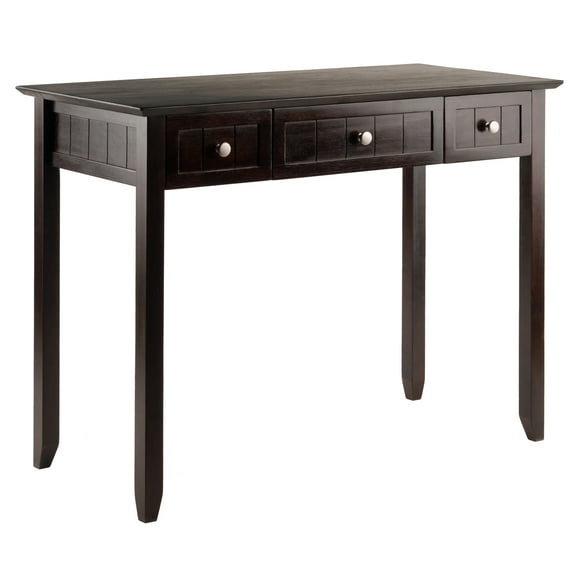 Winsome Burke Writing Desk with Drawers, Coffee Finish