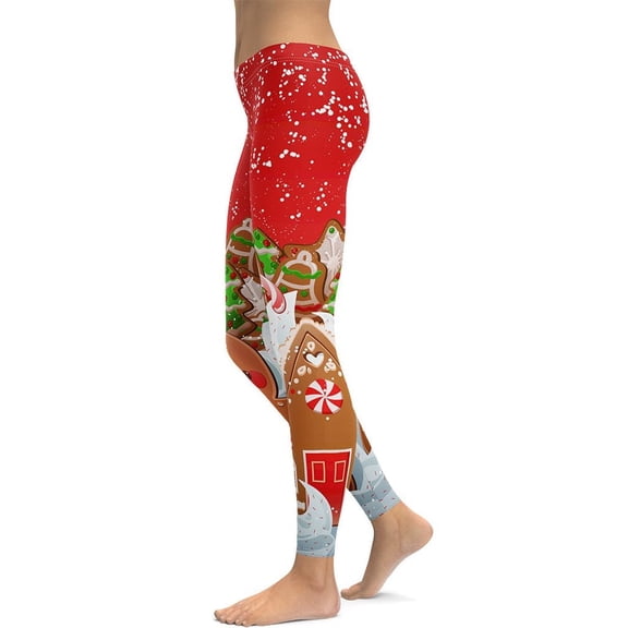 Gingerbread Man Leggings Size: XS for Women | FIERCEPULSE