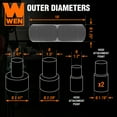 thumbnail image 2 of WEN 1.25-Inch by 10-Foot Dust Hose Kit with Fittings and Reducers (DCA023), 2 of 4