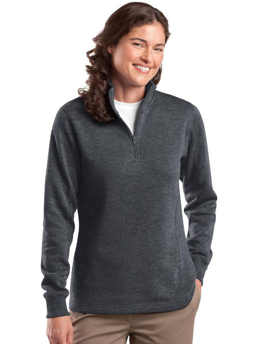 Sport-Tek Women's 1/4 Zip Sweatshirt XL Athletic Heather